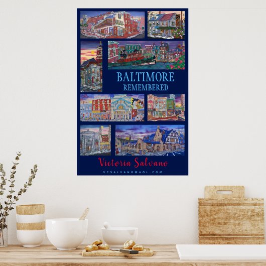 Baltimore Remembered Poster (Küche)