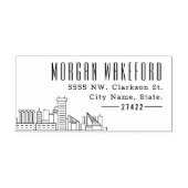 Baltimore Resident | Moderner Deko Skyline Permastempel (Design)