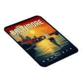 Baltimore Retro-Reise Magnet (Rechte Seite)