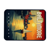 Baltimore Retro-Reise Magnet (Horizontal)
