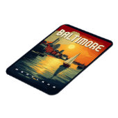 Baltimore Retro Travel Magnet (Linke Seite)