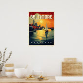 Baltimore Retro Travel Poster (Küche)