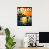 Baltimore Retro Travel Poster (Heimbüro)