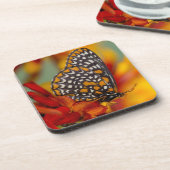 Baltimore-Schmetterling Getränkeuntersetzer (Linke Seite)