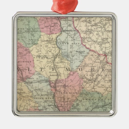 Baltimore Silbernes Ornament (Vorne)