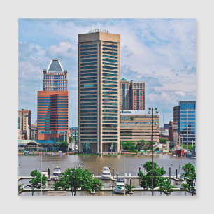 Baltimore Skyline ab Bundesstaatlich Hill, Innenha Magnetkarte