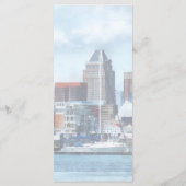 Baltimore Skyline and Harbour Wedding Menu Menükarte (Rückseite)
