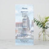 Baltimore Skyline and Harbour Wedding Menu Menükarte (Stehend Vorderseite)