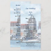Baltimore Skyline and Harbour Wedding Program Programm (Vorne/Hinten)