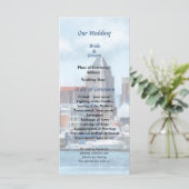 Baltimore Skyline and Harbour Wedding Program Programm (Stehend Vorderseite)