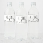 Baltimore Skyline | Begrüßungsnachricht Wasserflaschenetikett (Flaschen)