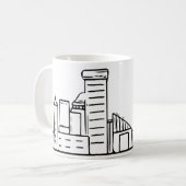 Baltimore-Skyline Kaffeetasse (Vorderseite Links)