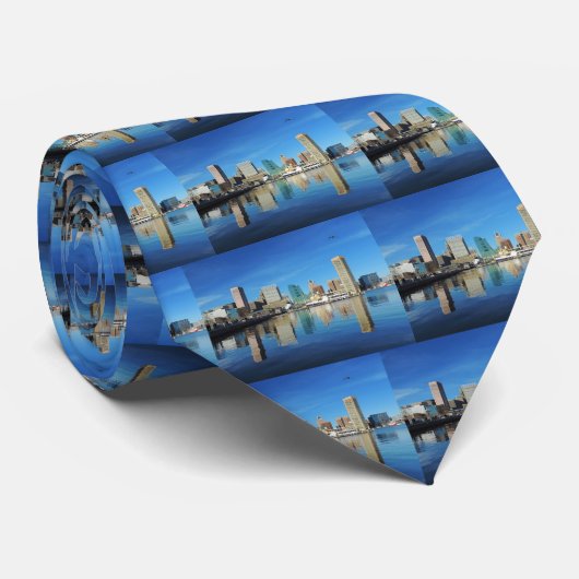 Baltimore-Skyline Krawatte (Gerollt)