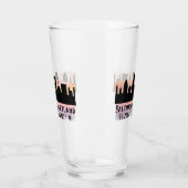 Baltimore Skyline Latitude und Longitude Pint Glas (Links)