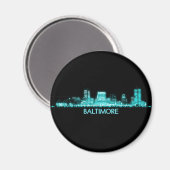 Baltimore Skyline Magnet (Vorderseite/Rückseite)