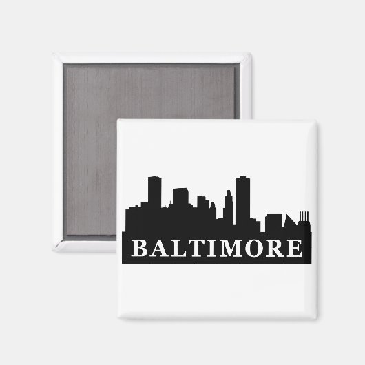 Baltimore Skyline Magnet (Vorderseite/Rückseite)