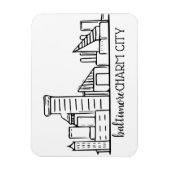 Baltimore Skyline Magnet (Vertikal)