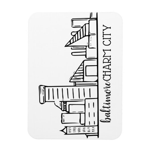 Baltimore Skyline Magnet (Vertikal)