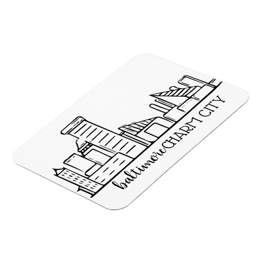 Baltimore Skyline Magnet (Linke Seite)