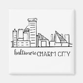 Baltimore Skyline Magnet (Vorne)
