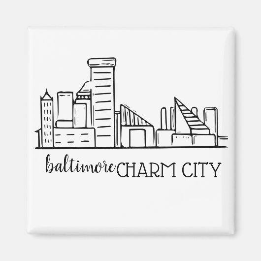 Baltimore Skyline Magnet (Vorne)