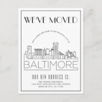 Baltimore Skyline Moderner Deko Adresswechsel