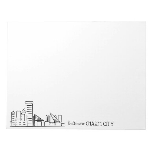 Baltimore Skyline Notizblock (Vorderseite)