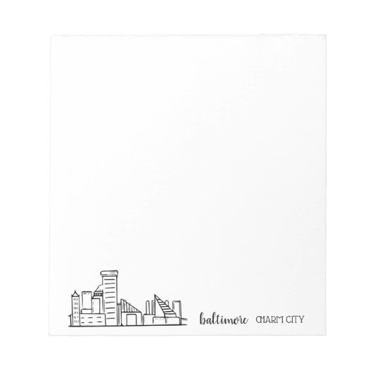 Baltimore Skyline Notizblock (Vorderseite)
