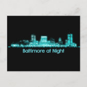 Baltimore Skyline Postkarte (Vorderseite)