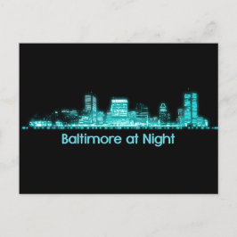 Baltimore Skyline Postkarte