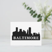 Baltimore Skyline Postkarte (Stehend Vorderseite)