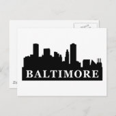 Baltimore Skyline Postkarte (Vorne/Hinten)