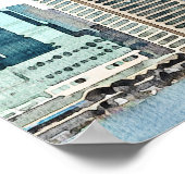 BALTIMORE Skyline Probe Abendessen Willkommenszeic Poster (Ecke)
