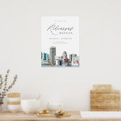 BALTIMORE Skyline Probe Abendessen Willkommenszeic Poster (Küche)
