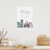 BALTIMORE Skyline Rehearsal Dinner Welcome Sign Poster (Küche)