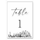 Baltimore Skyline Tischnummer 3.5x5 Card (Rückseite)