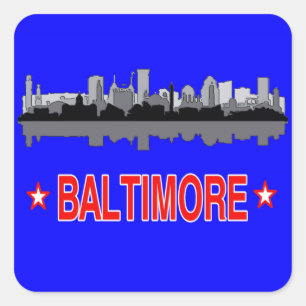 Baltimore Skyline Travel Stickers
