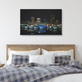 Baltimore Skyline und Boote in der Nacht Leinwanddruck (Insitu (Schlafzimmer))