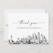 Baltimore Skyline Wedding Foto Danke Karte (Vorderseite)