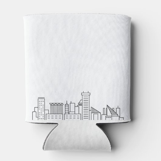 Baltimore Stylized Skyline | Wedding Can Cooler Dosenkühler (Rückseite)