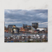 Baltimore Sundown Skyline Postkarte (Vorderseite)