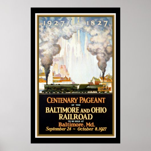 Baltimore und Ohio Bahn Centenary Pageant Poster (Vorne)