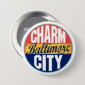 Baltimore Vintage Etikett Button (Vorne & Hinten)