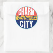 Baltimore Vintage Etikett Runder Aufkleber (Tasche)