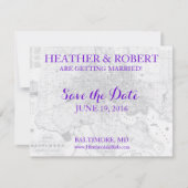 Baltimore Vintage Karte (grau) (Vorderseite)