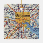 Baltimore Vintage Karte Keramikornament (Rückseite)