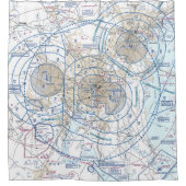 Baltimore-Washington Flyway Chart Duschvorhang (Vorderseite)