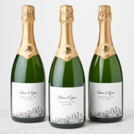 Baltimore Wedding Champagne Label Schaumweinetikett