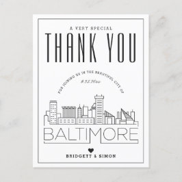 Baltimore Wedding | Danke, dass du gekommen bist!  Postkarte