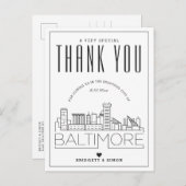 Baltimore Wedding | Danke, dass du gekommen bist!  Postkarte (Vorne/Hinten)